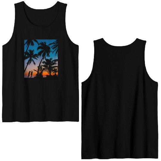 SWEETNESS OF DANCE -SUNSET IMAGE. Double Sided Tank Tops
