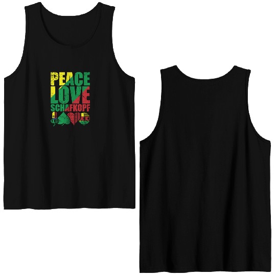 Peace Love Sheepshead Card Game Playing Card Double Sided Tank Tops