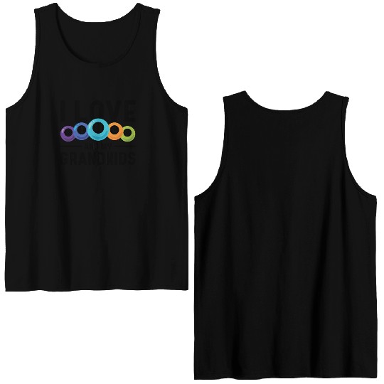 I Love Bingo And My Grandkids Funny Bingo Double Sided Tank Tops