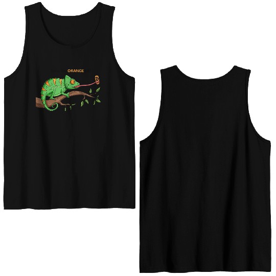 Bitcoin Chameleon BTC logo Crypto lover Hodl Double Sided Tank Tops