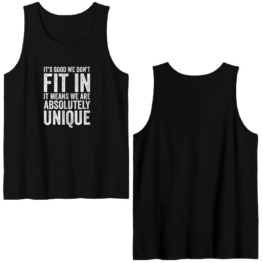 Positivity Misfits Poets Poetry Unique Uniqueness Double Sided Tank Tops