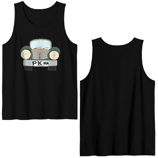 Old Car Khaki Afrikaans PK wa Double Sided Tank Tops