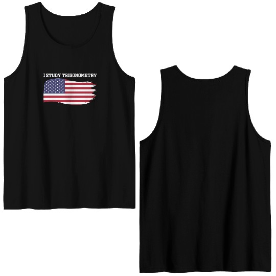 I Study Triggernometry 2nd Aamendment US American Double Sided Tank Tops