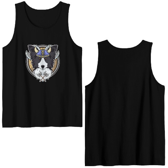 Border Collie I Valhalla I Viking Double Sided Tank Tops