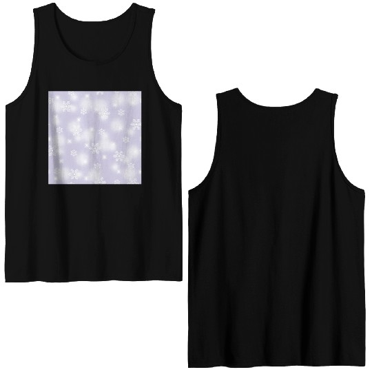 Lavender Snowflakes Pattern Double Sided Tank Tops