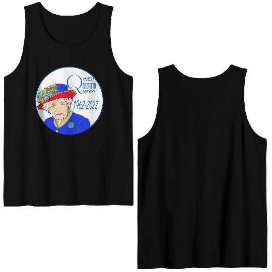 Queen Elizabeth II - rip Queen Elizabeth II - rest Double Sided Tank Tops