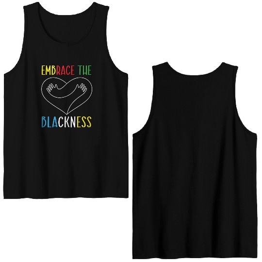 Embrace The Blackness Black History Month Melanin Double Sided Tank Tops