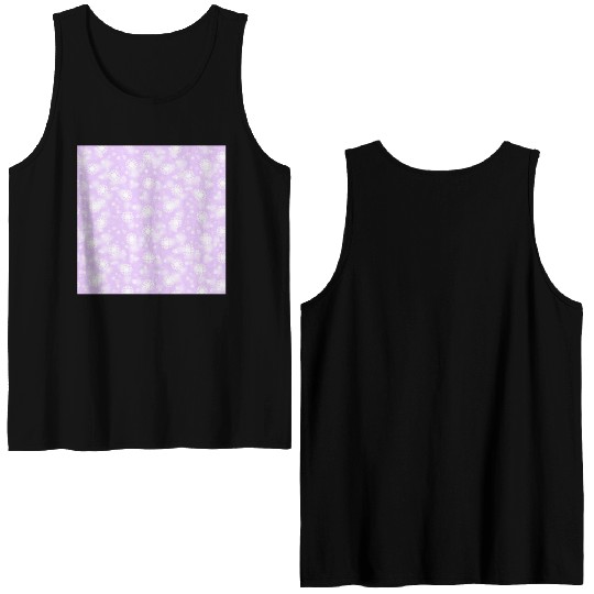 Violet Snowflakes Pattern Double Sided Tank Tops