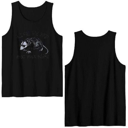 Live Weird Possum Double Sided Tank Tops