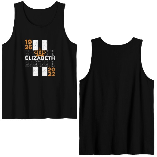 United Kingdom Monarch Her Majesty Queen Elizabeth Double Sided Tank Tops