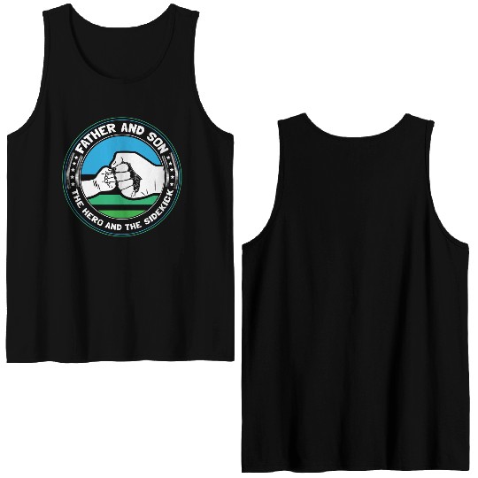 Father And Son Newborn Family Double Sided Tank Tops