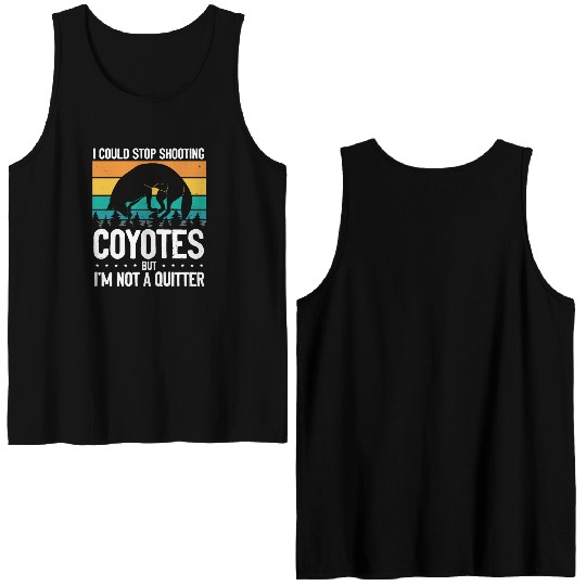Coyote Trapping Coyote Hunting Yote Hunting Gift Double Sided Tank Tops