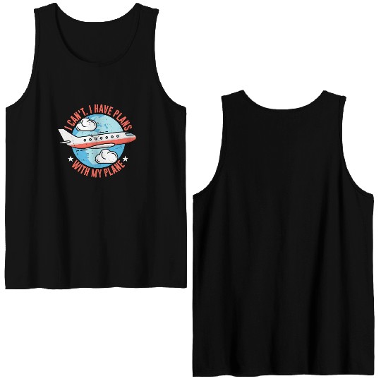 Airline Pilot Aircraft Pilot Plans With My Plane Double Sided Tank Tops
