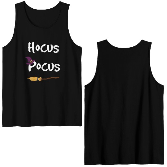 Hocus Pocus Halloween Witch Double Sided Tank Tops