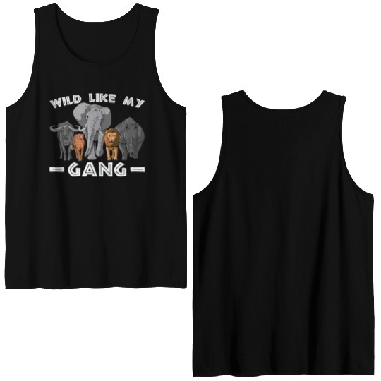 Bold As A Lion Gang Animal Wild Animals Lifestyle Double Sided Tank Tops