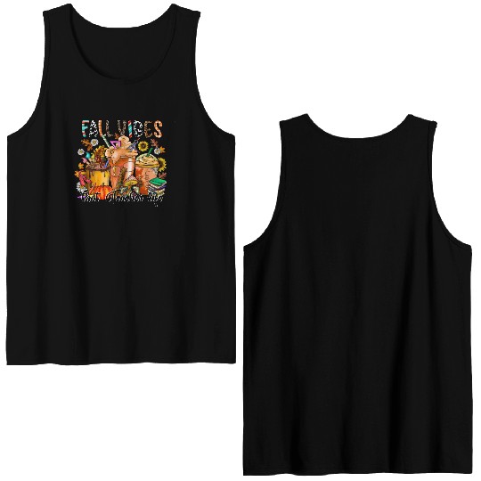 Fall Vibes That Teacher Life Double Sided Tank Tops