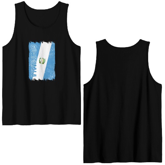Guatemala vintage flag Double Sided Tank Tops
