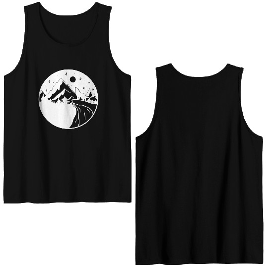 Wolf on the Mountain Double Sided Tank Tops
