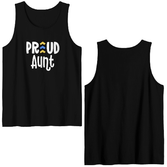 Proud Aunt Down Syndrome Grandma Family T21 Double Sided Tank Tops