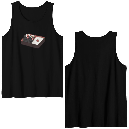 Sushi Bento Box French Bulldog Double Sided Tank Tops