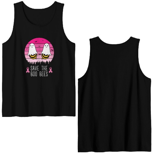 Save the Boo Bees Breast Cancer Awareness Double Sided Tank Tops