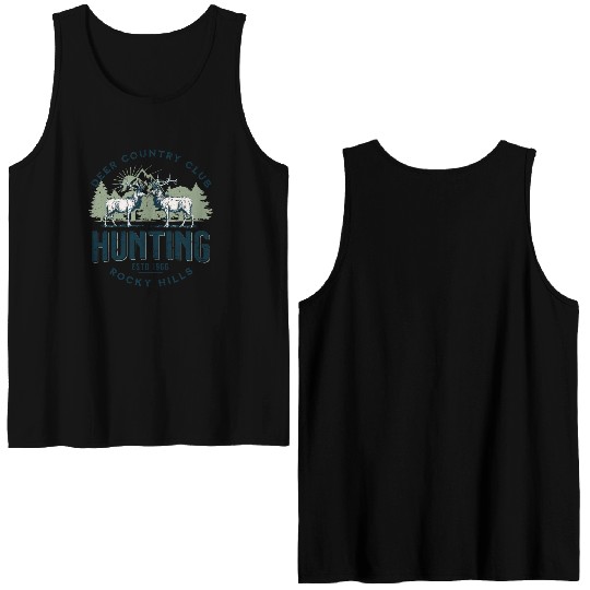 Deer country club Double Sided Tank Tops