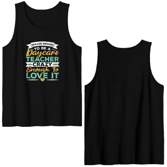 Daycare Teacher Childcare Educator Director Double Sided Tank Tops