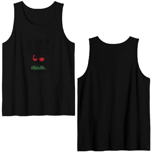 keep calm and Passover that wine Double Sided Tank Tops
