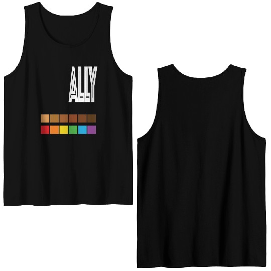 Rainbow Black Pride Gift Double Sided Tank Tops