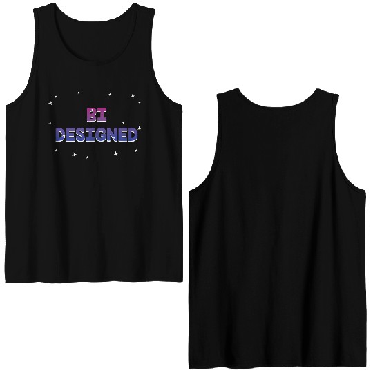 Bi Designed Bisexual Pride Month Bi Pride LGBT Double Sided Tank Tops