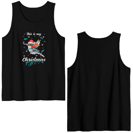 Winter Christmas Pyjama Hummingbird Double Sided Tank Tops