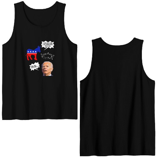 Biden Donkey pox lie lie lie lie and the big lie Double Sided Tank Tops