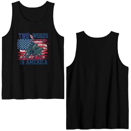 U S Army Veteran Flag 2 Double Sided Tank Tops