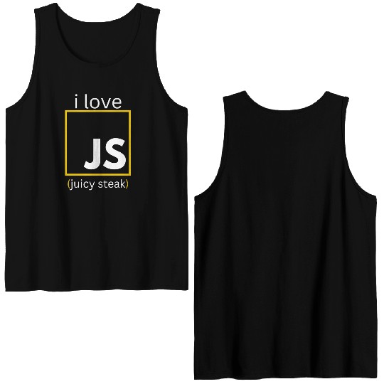 JavaScript web developer funny programming Double Sided Tank Tops