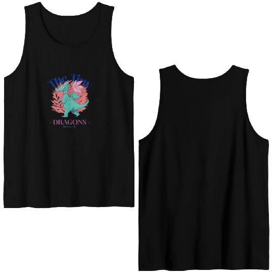 Double Sided Tank Tops with a dragon design with wonderful cartoo