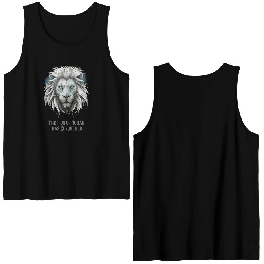 The Lion of Judah has conquered Double Sided Tank Tops