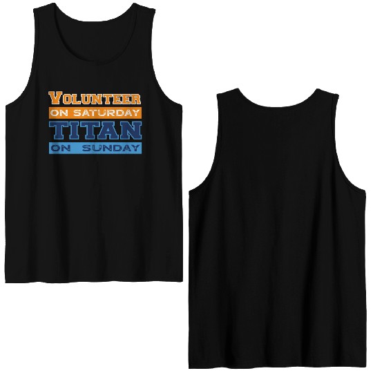 Volun R On Saturday Titan On Sunday Nashville Knox Double Sided Tank Tops