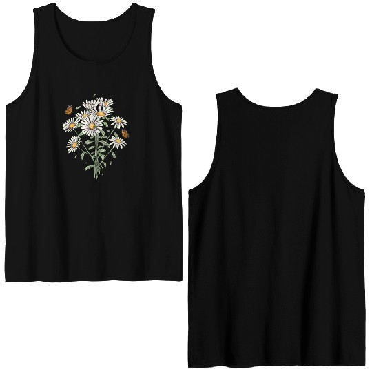 Marguerites Daisy Summer Daisies Flower Garden Double Sided Tank Tops