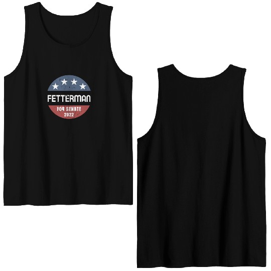 John Fetterman for Senate 2022 Pennsylvania Double Sided Tank Tops