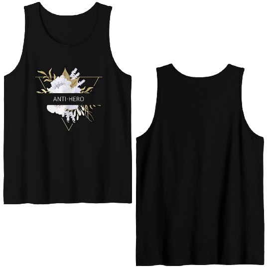 Anti-Hero Flower Text Gift Music Fan Lover Double Sided Tank Tops