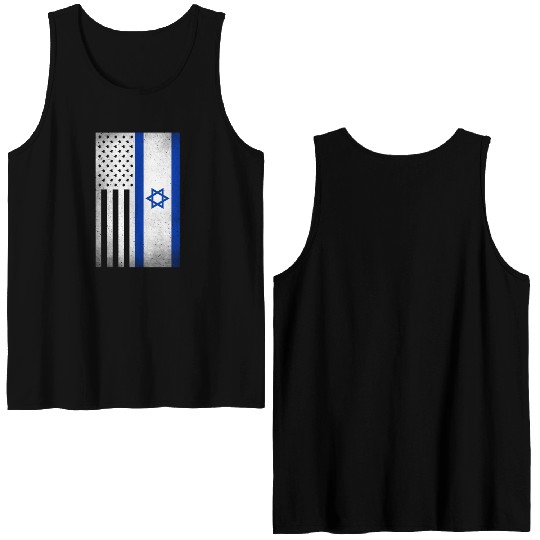 Israel Design for proud Israeli Americans Double Sided Tank Tops