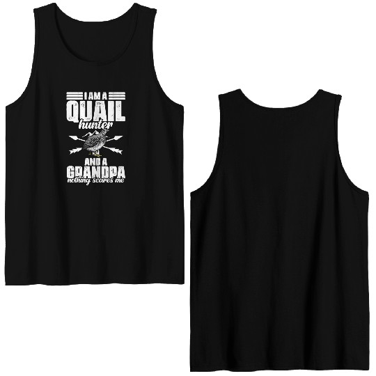 Funny Quail Hunting Hobby For Bobwhite Quail Double Sided Tank Tops