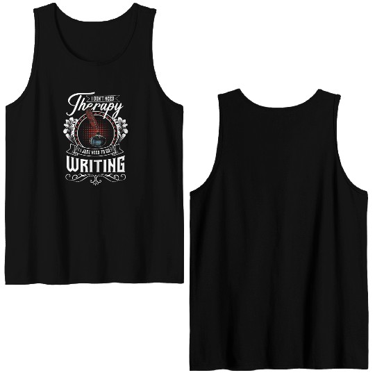 Book Writing Writer Reading Double Sided Tank Tops
