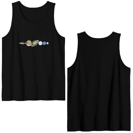 Solar System Astrophysic Planets, Solar System Double Sided Tank Tops