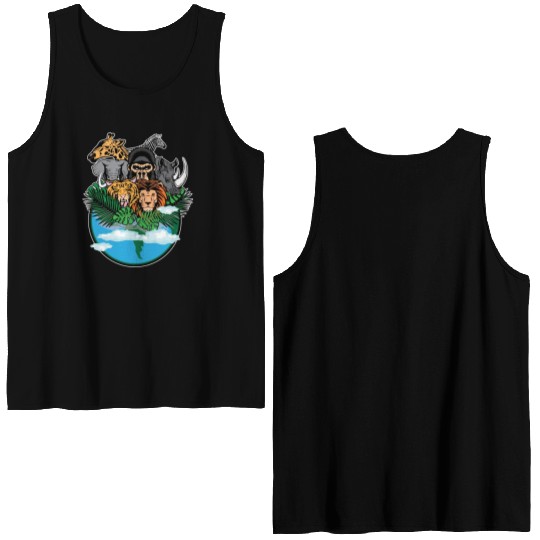 Wildlife Earth Animals Animal Welfare Gift Double Sided Tank Tops