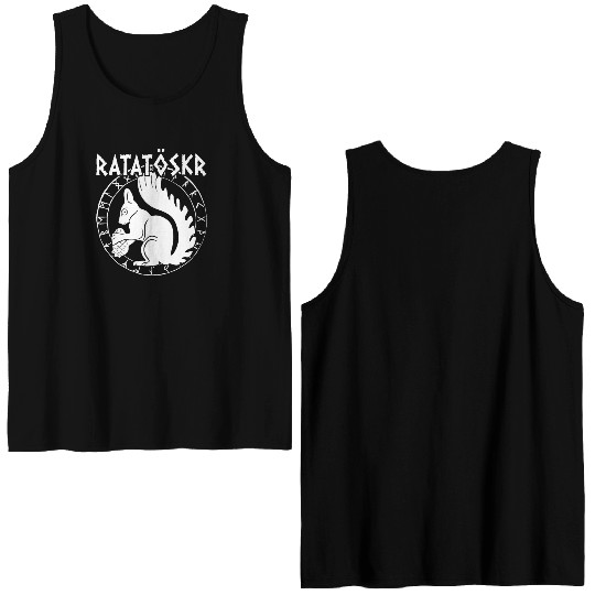 Ratatoskr Norse Squirrel Viking Vikings Double Sided Tank Tops