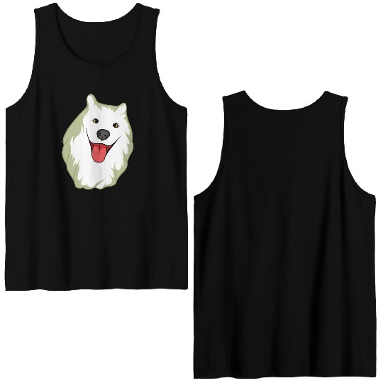 Samoyed Cute Puppy Dog Owners Pet Lover Gift Ideas Double Sided Tank Tops