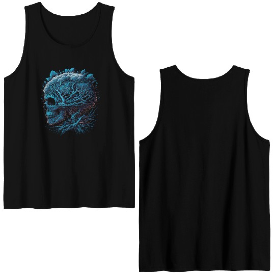 Skull Brain Double Sided Tank Tops