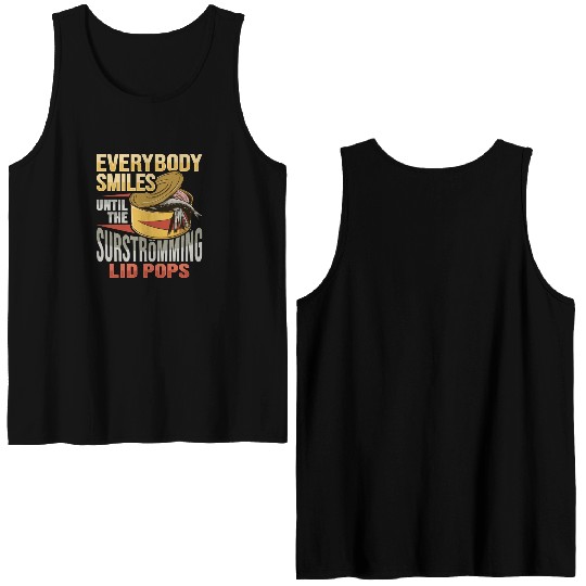 Canned Fish Surströmming Design for Swedish Fish Double Sided Tank Tops