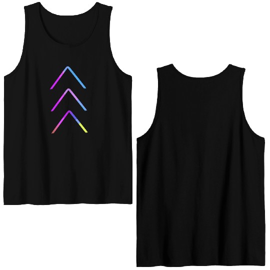 Down Syndrome Awareness 3 Arrow Support Double Sided Tank Tops
